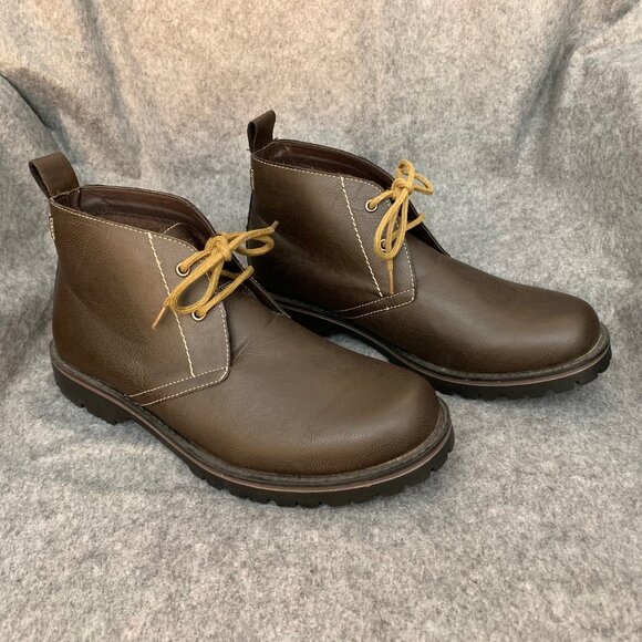 Tommy Hilfiger Men's Lace Up Casual Dress Brown Ankle Boots - Picture 5 of 12